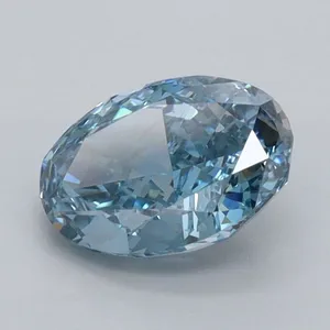 1.14ct OVAL Fancy Vivid Blue VVS1 Coloured Lab diamond
