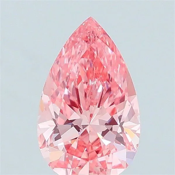0.59ct PEAR Fancy Vivid Pink VS1 Coloured Lab diamond