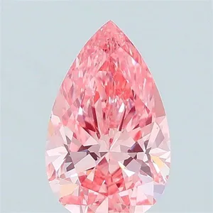 0.59ct PEAR Fancy Vivid Pink VS1 Coloured Lab diamond