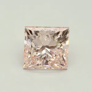 4.25ct PRINCESS Fancy Intense Pink VVS2 Coloured Lab diamond