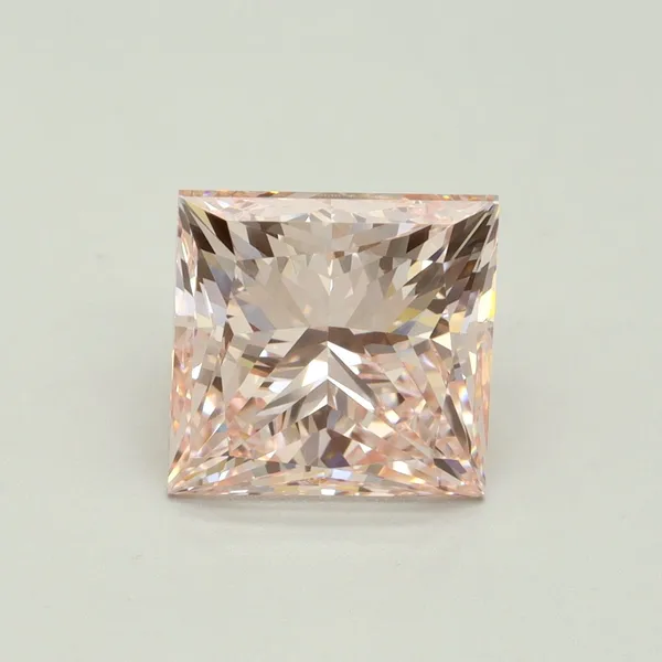 4.25ct PRINCESS Fancy Intense Pink VVS2 Coloured Lab diamond