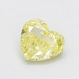 1.52ct HEART Fancy Yellow VS1 Coloured Lab diamond