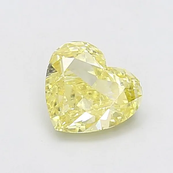 1.52ct HEART Fancy Yellow VS1 Coloured Lab diamond