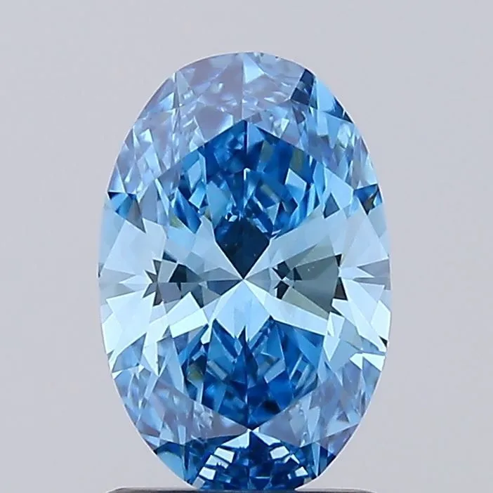 1.09ct OVAL Fancy Vivid Blue VS1 Coloured Lab diamond