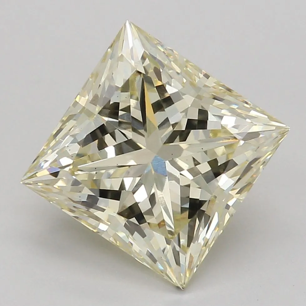 2.08ct PRINCESS Fancy Yellow VS1 Coloured Lab diamond