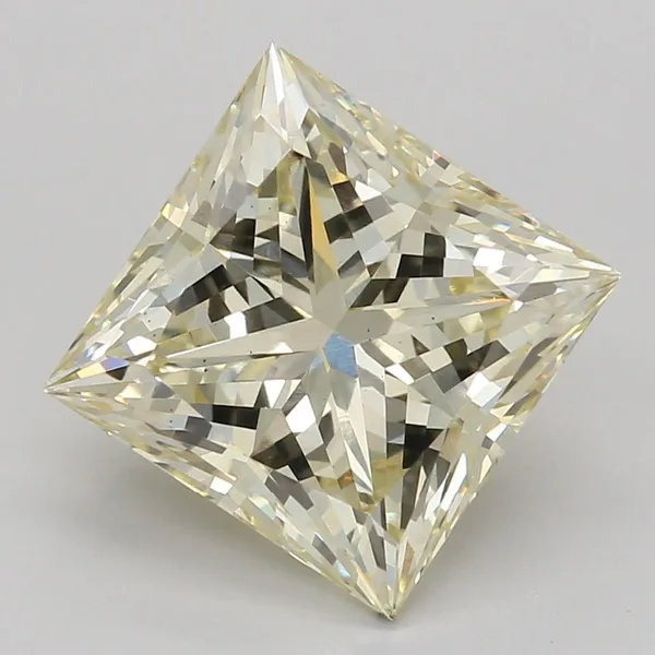 2.08ct PRINCESS Fancy Yellow VS1 Coloured Lab diamond