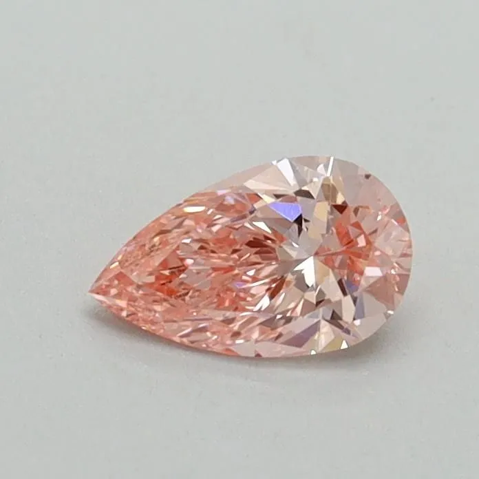 0.35ct PEAR Fancy Vivid Pink VS1 Coloured Lab diamond