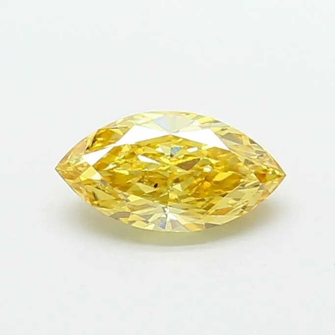 2.01ct MARQUISE Fancy Intense Yellow VS2 Coloured Lab diamond