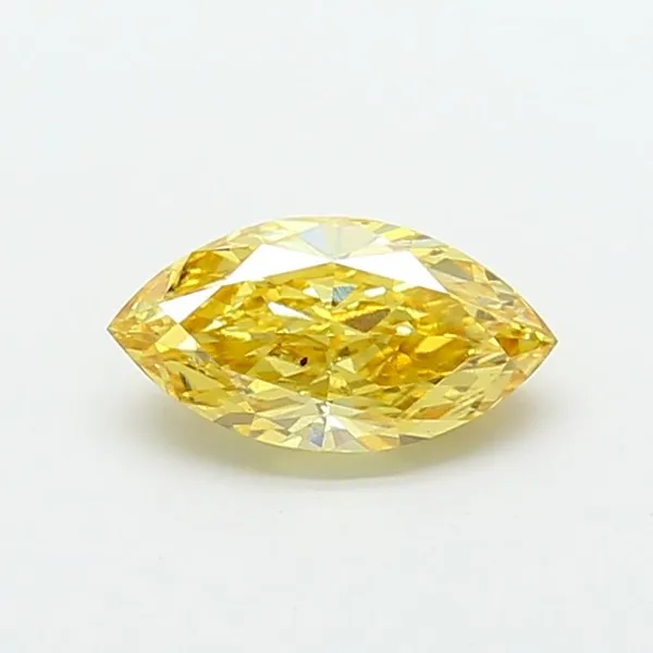 2.01ct MARQUISE Fancy Intense Yellow VS2 Coloured Lab diamond