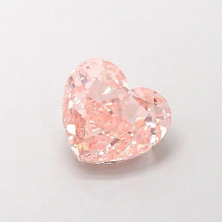 1.29ct HEART Fancy Pink VS1 Coloured Lab diamond