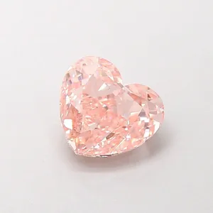 1.29ct HEART Fancy Pink VS1 Coloured Lab diamond