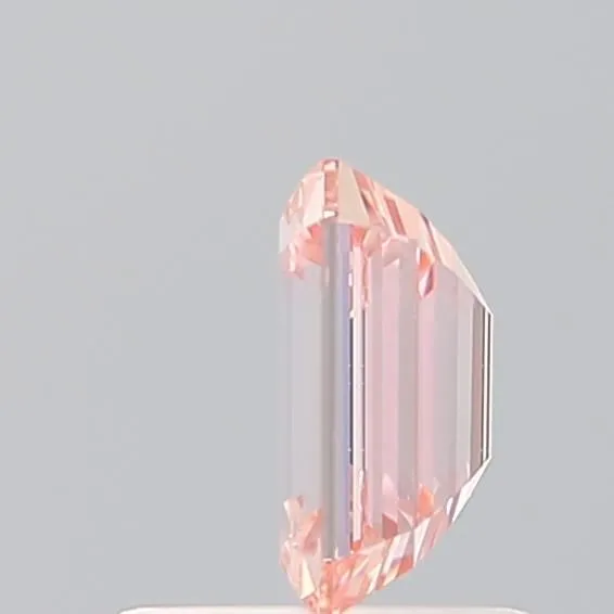 0.71ct EMERALD Fancy Vivid Pink VVS2 Coloured Lab diamond