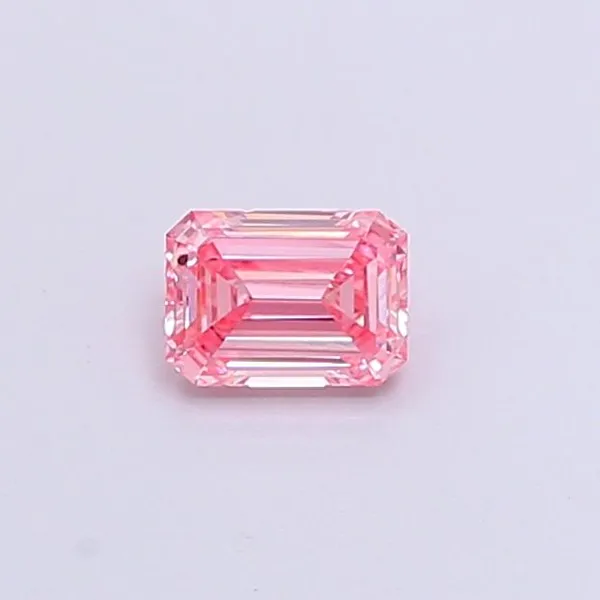0.31ct EMERALD Fancy Vivid Pink VVS2 Coloured Lab diamond