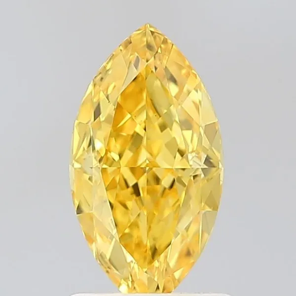 1.09ct MARQUISE Fancy Vivid Yellow VS1 Coloured Lab diamond
