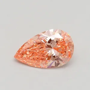 0.68ct PEAR Fancy Intense Pink VS1 Coloured Lab diamond