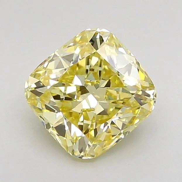1.30ct CUSHION Fancy Yellow VS1 Coloured Lab diamond
