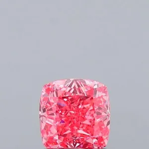 0.89ct CUSHION Fancy Vivid Pink VS1 Coloured Lab diamond