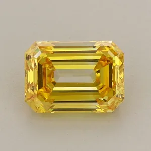 1.16ct EMERALD Fancy Vivid Yellow VVS2 Coloured Lab diamond