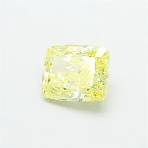 1.09ct CUSHION Fancy Intense Yellow VS1 Coloured Lab diamond