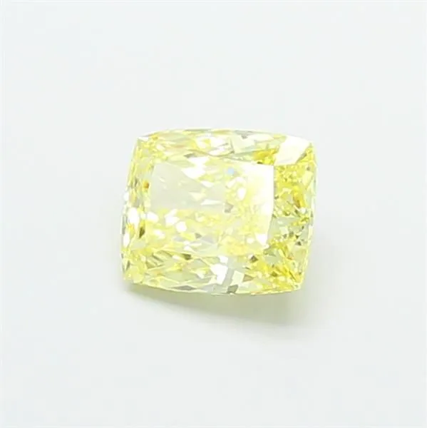 1.09ct CUSHION Fancy Intense Yellow VS1 Coloured Lab diamond