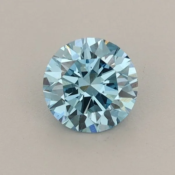 0.55ct ROUND Fancy Vivid Blue VS1 Coloured Lab diamond