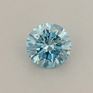 0.39ct ROUND Fancy Vivid Blue SI1 Coloured Lab diamond