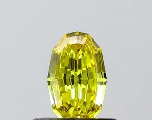 0.5ct OVAL Fancy Vivid Yellow VVS1 Coloured Lab diamond