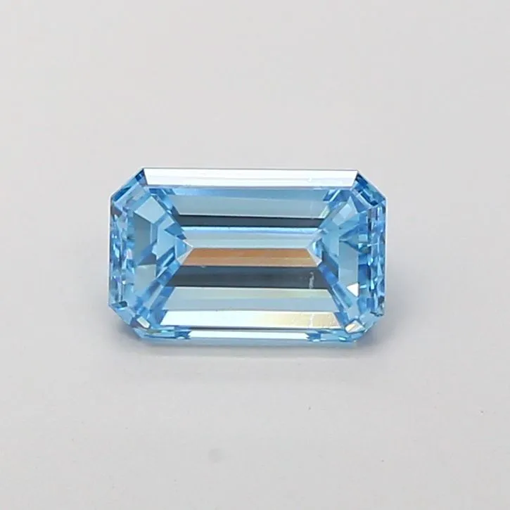 1.50ct EMERALD Fancy Vivid Blue VVS2 Coloured Lab diamond