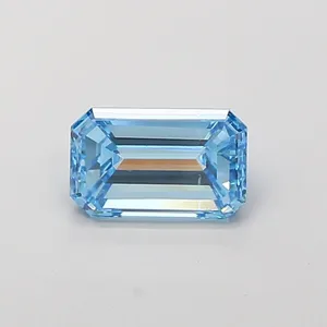1.5ct EMERALD Fancy Vivid Blue VVS2 Coloured Lab diamond
