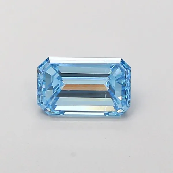 1.5ct EMERALD Fancy Vivid Blue VVS2 Coloured Lab diamond