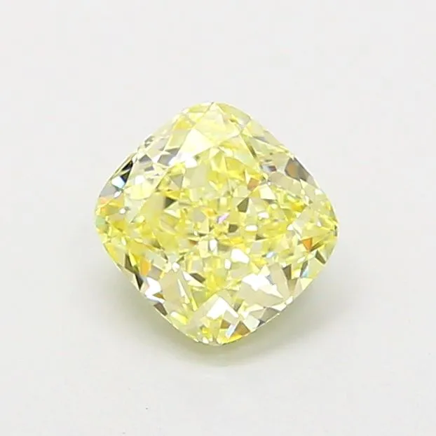 0.88ct CUSHION Fancy Light Yellow VS1 Coloured Lab diamond
