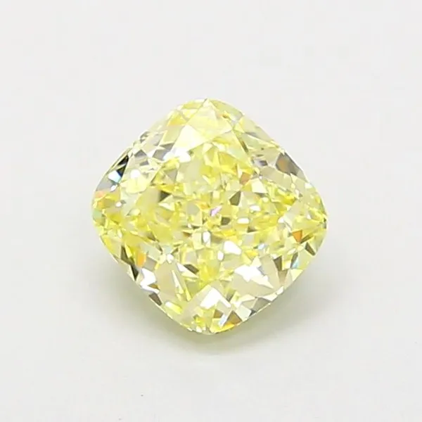 0.88ct CUSHION Fancy Light Yellow VS1 Coloured Lab diamond