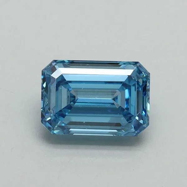 1.02ct EMERALD Fancy Vivid Blue VS1 Coloured Lab diamond