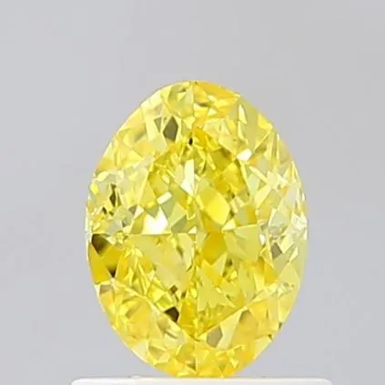 1.01ct OVAL Fancy Vivid Yellow VS1 Coloured Lab diamond