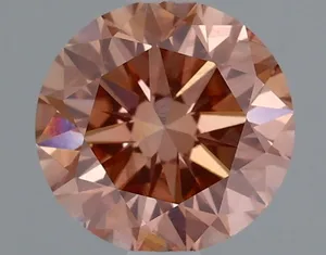 1ct ROUND Fancy Intense Brown Pink VS1 Coloured Lab diamond