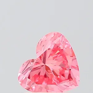 0.97ct HEART Fancy Vivid Pink VS1 Coloured Lab diamond