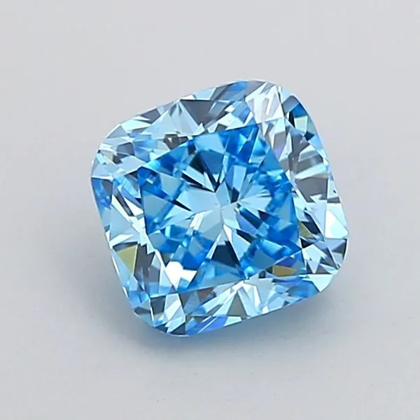 1.01ct CUSHION Fancy Vivid Blue VS1 Coloured Lab diamond