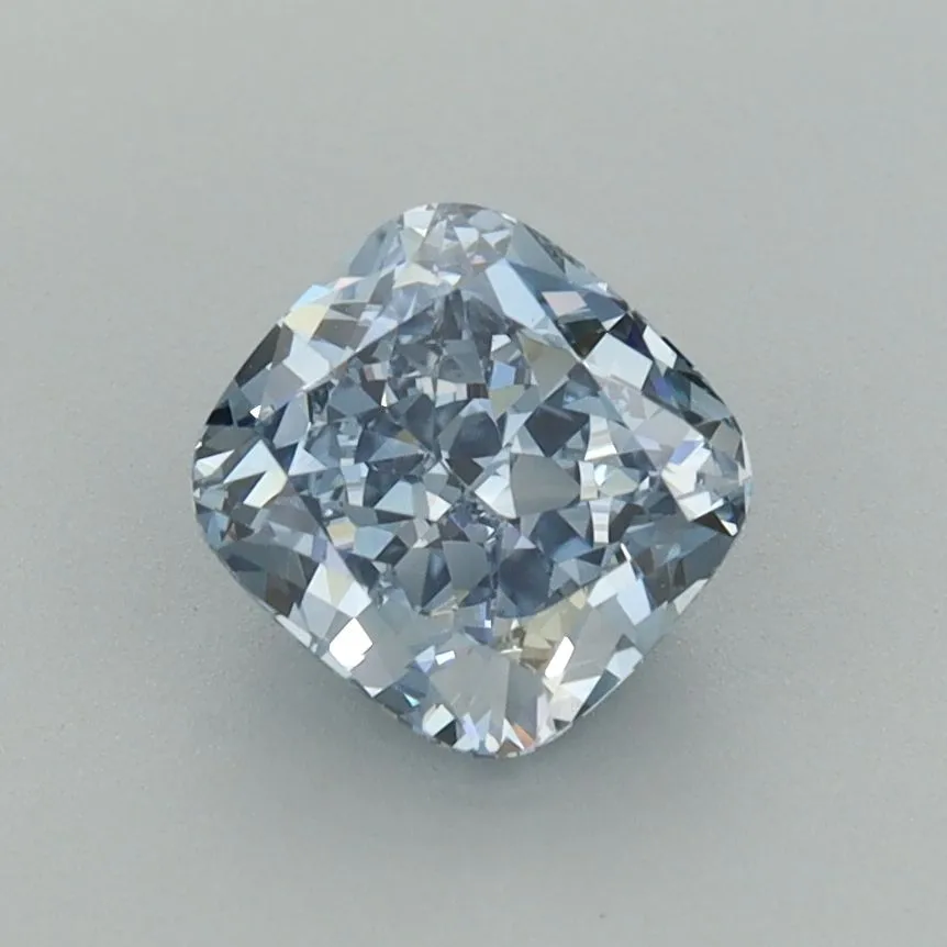 1.24ct CUSHION Fancy Vivid Blue VVS2 Coloured Lab diamond