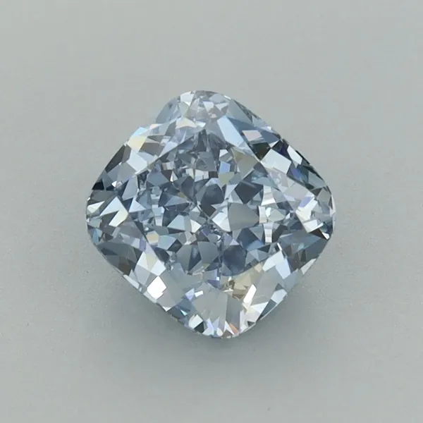 1.24ct CUSHION Fancy Vivid Blue VVS2 Coloured Lab diamond