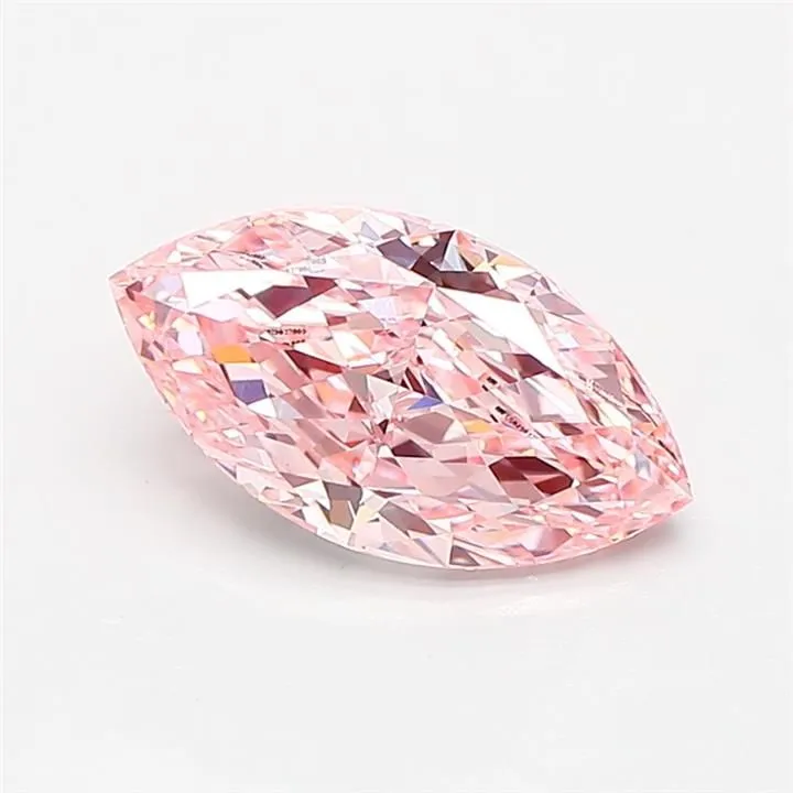 1.52ct MARQUISE Fancy Vivid Pink VVS2 Coloured Lab diamond