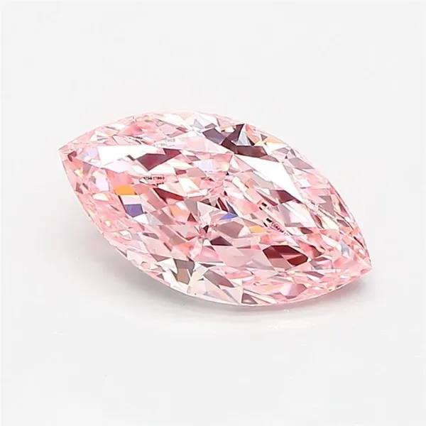 1.52ct MARQUISE Fancy Vivid Pink VVS2 Coloured Lab diamond