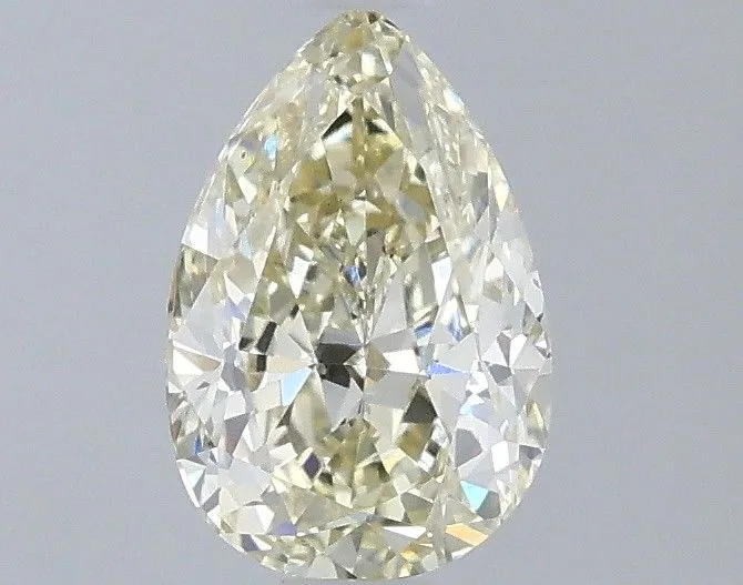 0.95ct PEAR Fancy Light Yellow VS2 Coloured Lab diamond