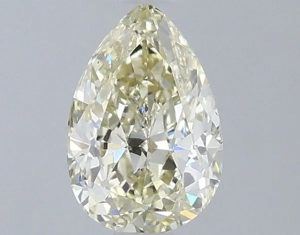 0.95ct PEAR Fancy Light Yellow VS2 Coloured Lab diamond