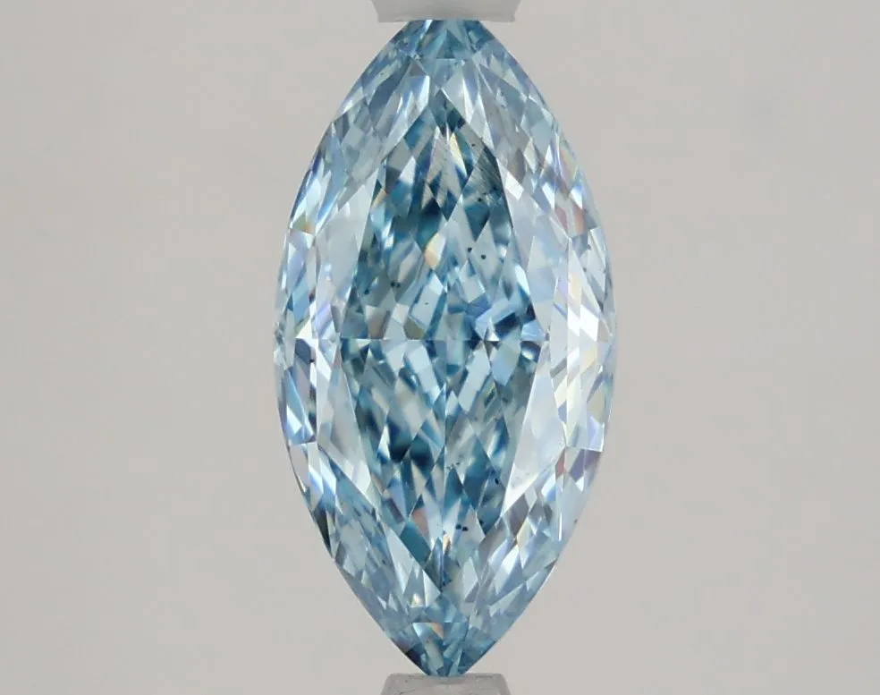 1.85ct MARQUISE Fancy Vivid Blue VS2 Coloured Lab diamond