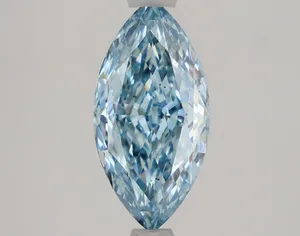 1.85ct MARQUISE Fancy Vivid Blue VS2 Coloured Lab diamond