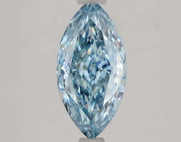 1.85ct MARQUISE Fancy Vivid Blue VS2 Coloured Lab diamond