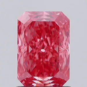 1.11ct RADIANT Fancy Vivid Pink VVS2 Coloured Lab diamond