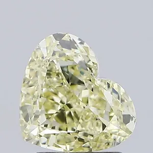 1.55ct HEART Fancy Yellow VVS2 Coloured Lab diamond