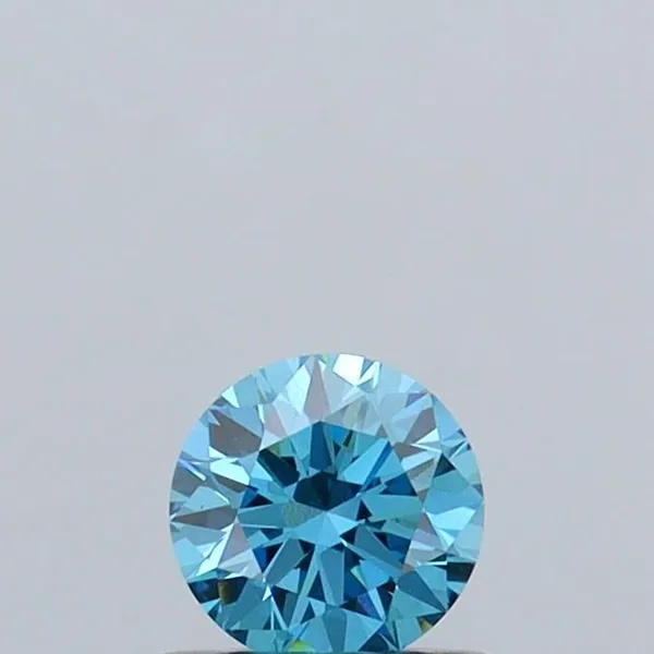 0.51ct ROUND Fancy Vivid Blue VS1 Coloured Lab diamond