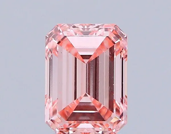 1.63ct EMERALD Fancy Vivid Pink VS1 Coloured Lab diamond
